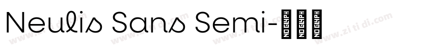 Neulis Sans Semi字体转换
